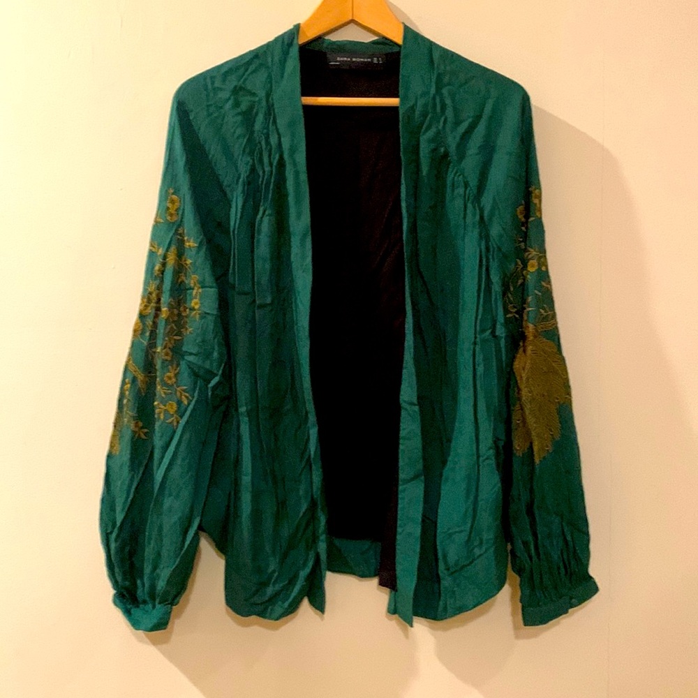 Zara shacket/open front blouse